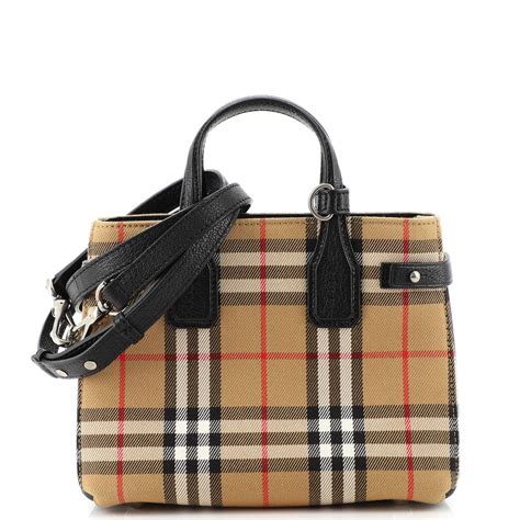 burberry small banner limestone l41|Burberry Small Banner in Leather and Vintage Check.